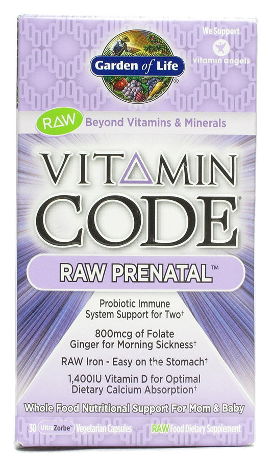 Vitamin Code RAW Prenatal Garden of Life en frasco