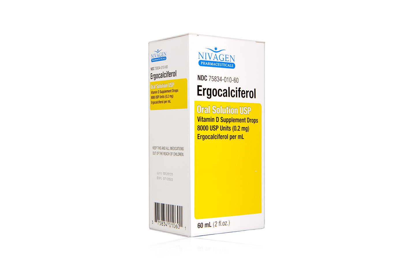 Vitamin D3 cápsulas 100 conteo embalaje
