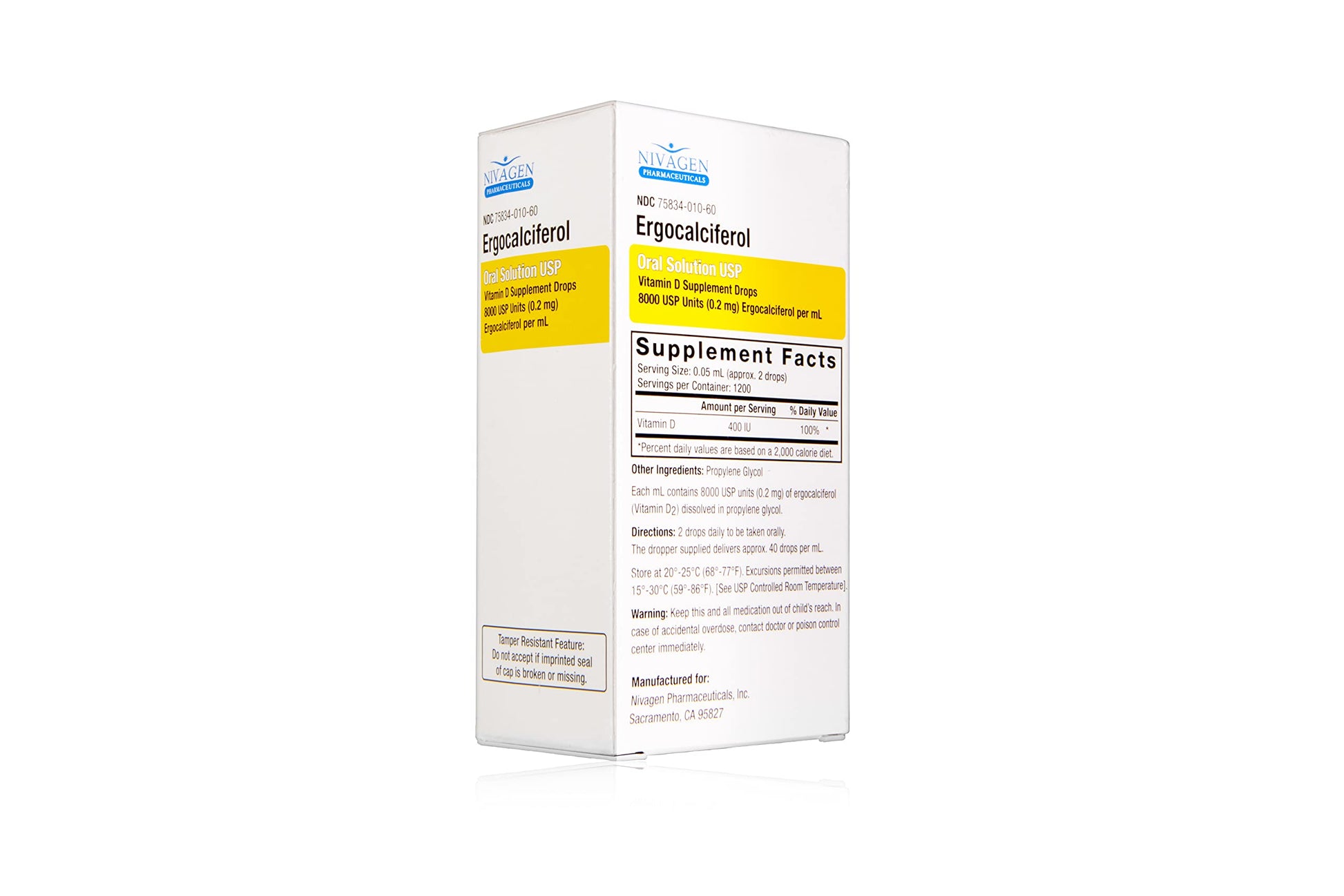 Vitamin D3 cápsulas etiqueta lateral
