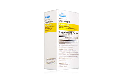 Vitamin D3 cápsulas etiqueta lateral