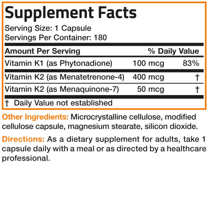 Vitamin K Triple Play suplemento esquema