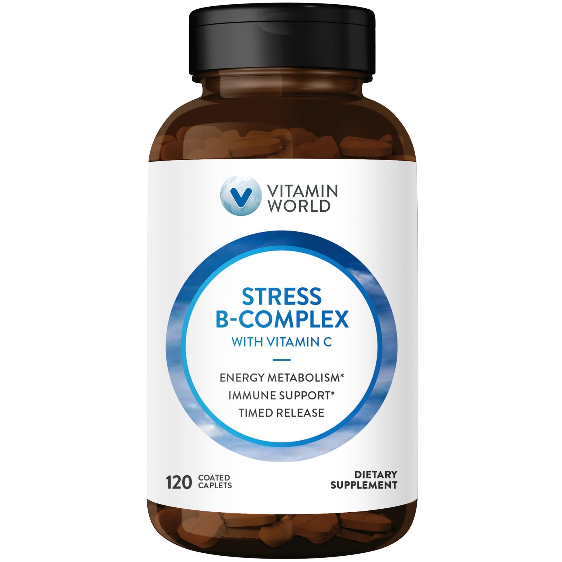 Vitamin World complejo B tabletas frasco 120 cuenta