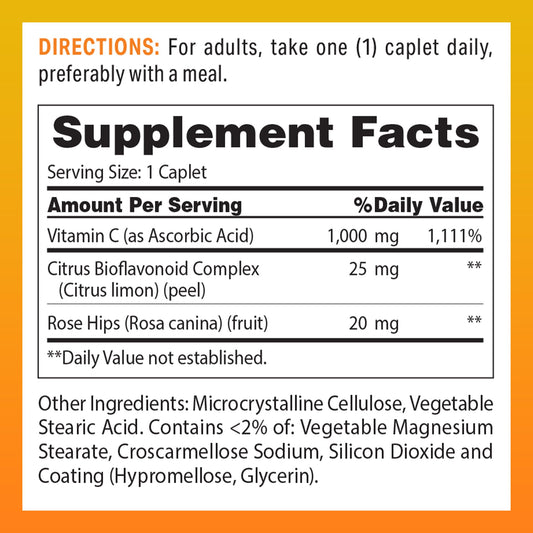 Vitamin World suplemento vitamina c con escaramujo y bioflavonoides