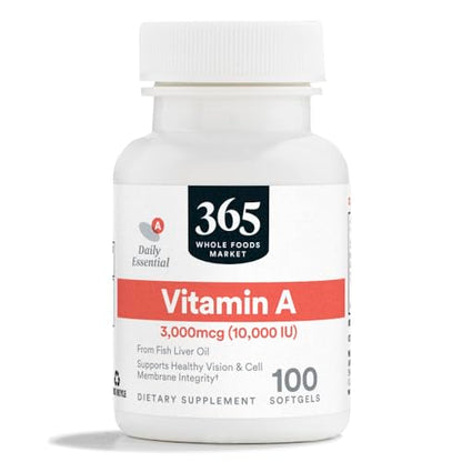 Vitamina A 10,000 UI 365 Whole Foods Market frasco
