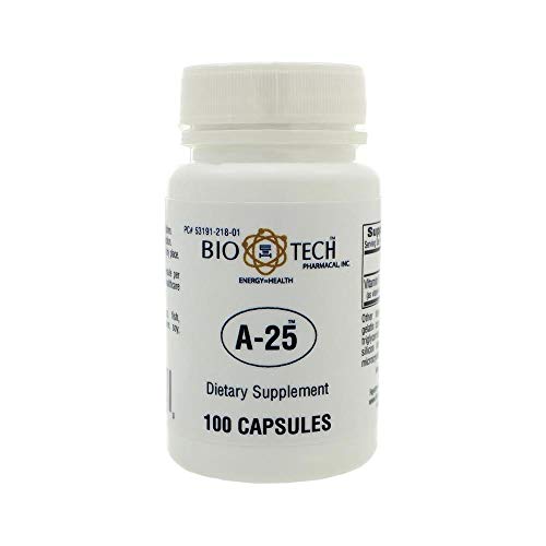 Vitamina A 25,000 UI Bio-Tech Pharmacal A-25 100 cápsulas