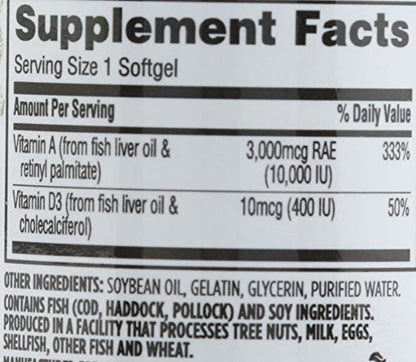 Vitamina A con D3 365 Everyday Value beneficios para salud