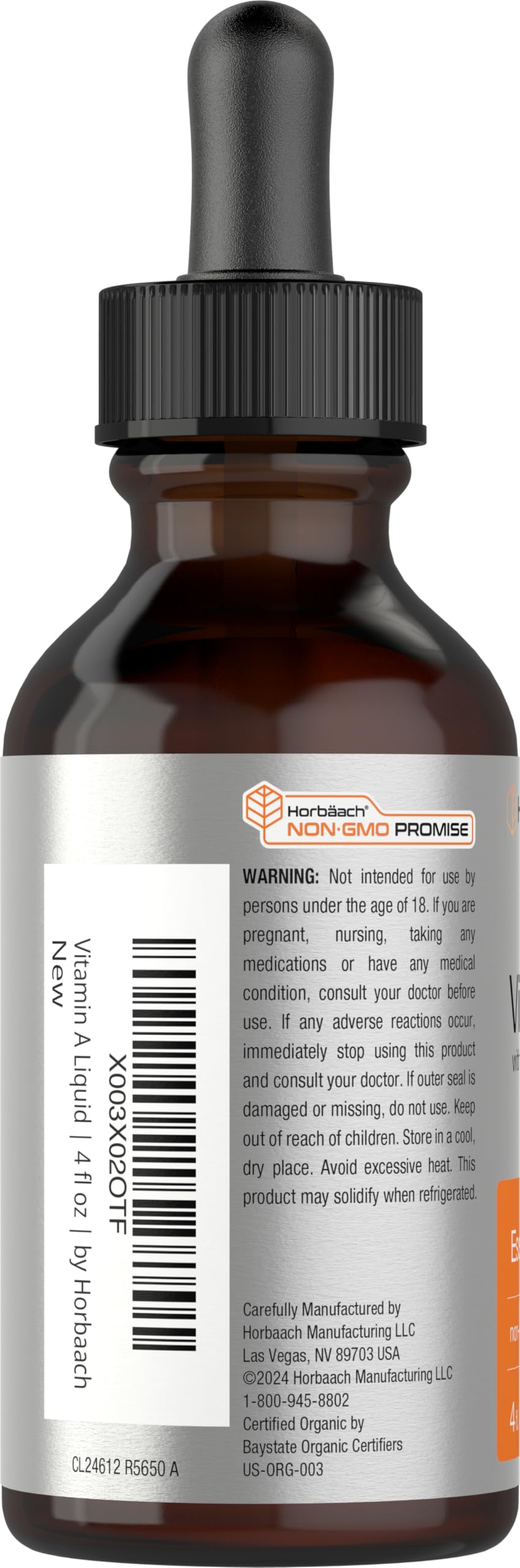 Suplemento Horbäach Vitamina A con exponentes de fórmula líquida