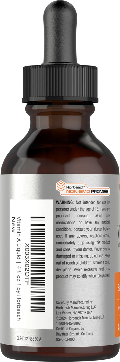 Suplemento Horbäach Vitamina A con exponentes de fórmula líquida
