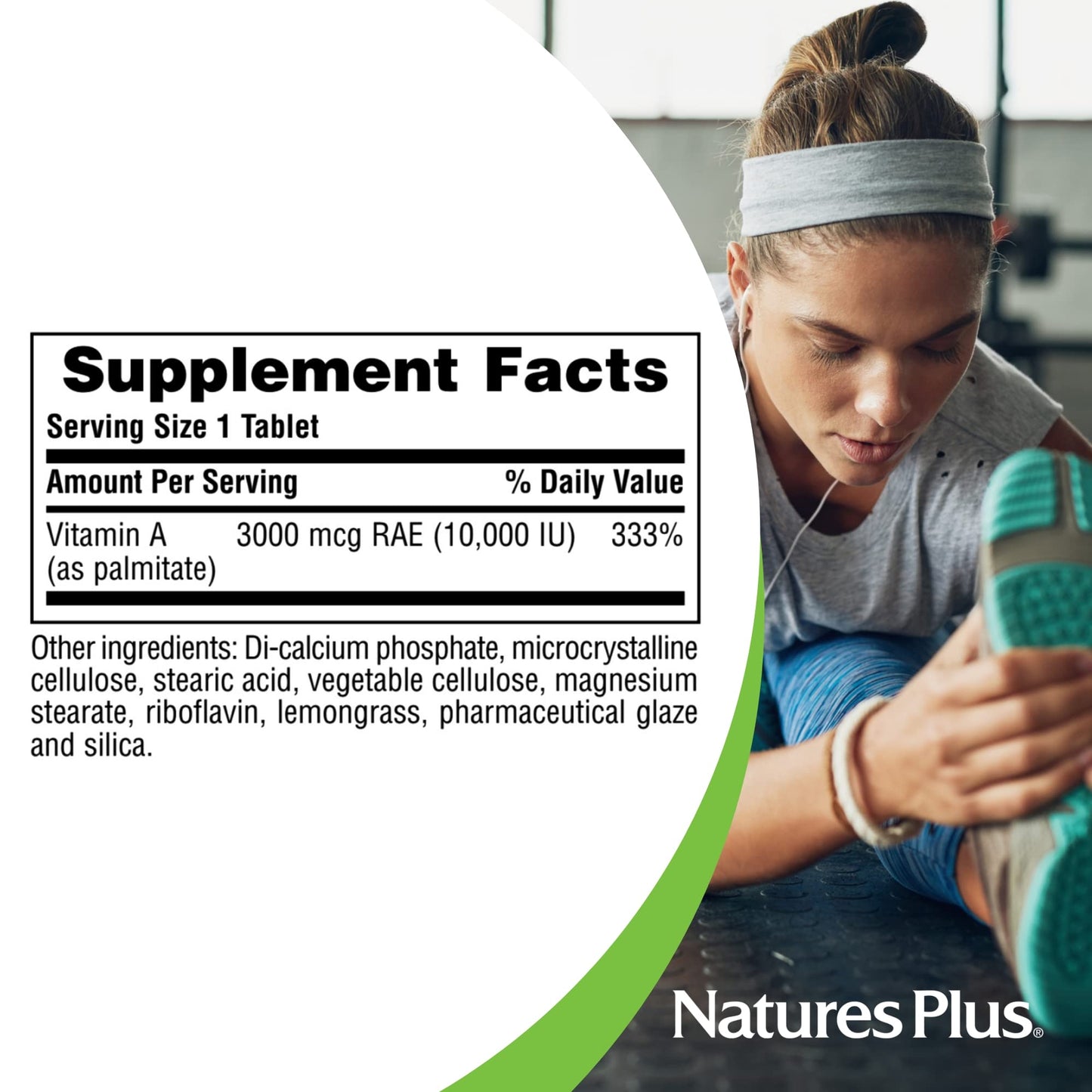 Vitamina A NaturesPlus para visión y sistema inmunológico 10,000 ui