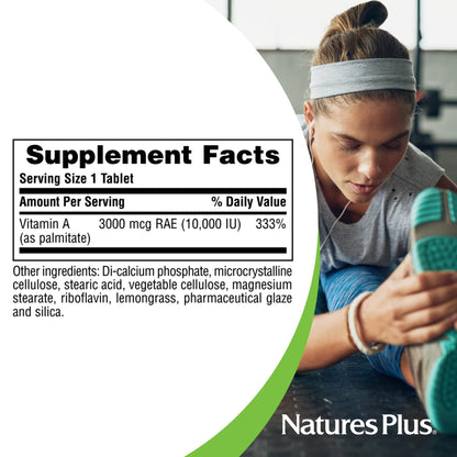Vitamina A NaturesPlus para visión y sistema inmunológico 10,000 ui
