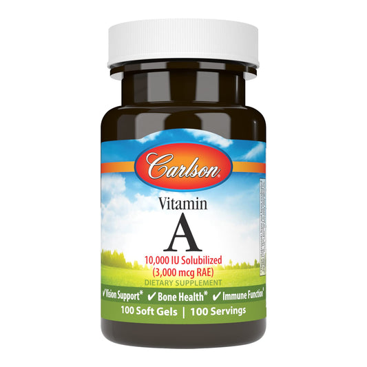 Vitamina A soluble Carlson salud visual 100 cápsulas