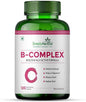 Botella de cápsulas de vitamina B complejo para crecimiento de cabello