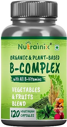 Vitamina B complejo orgánica cápsulas vegetarianas frasco