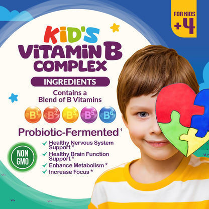 Vitamina b para niños en gotas líquidas 2oz Autistic UpBeat