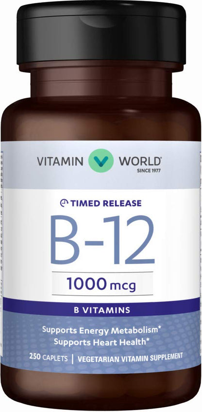 Vitamina B12 1000 mcg de Vitamin World en envase