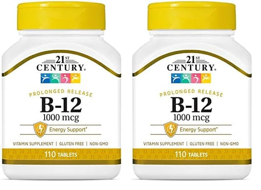Vitamina B12 21st Century 1000 mcg tabletas liberación prolongada