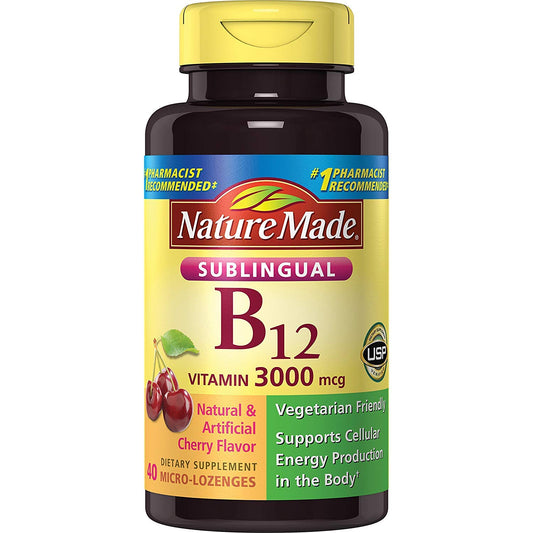Vitamina B-12 3000 mcg sublingual Nature Made 160 tabletas.
