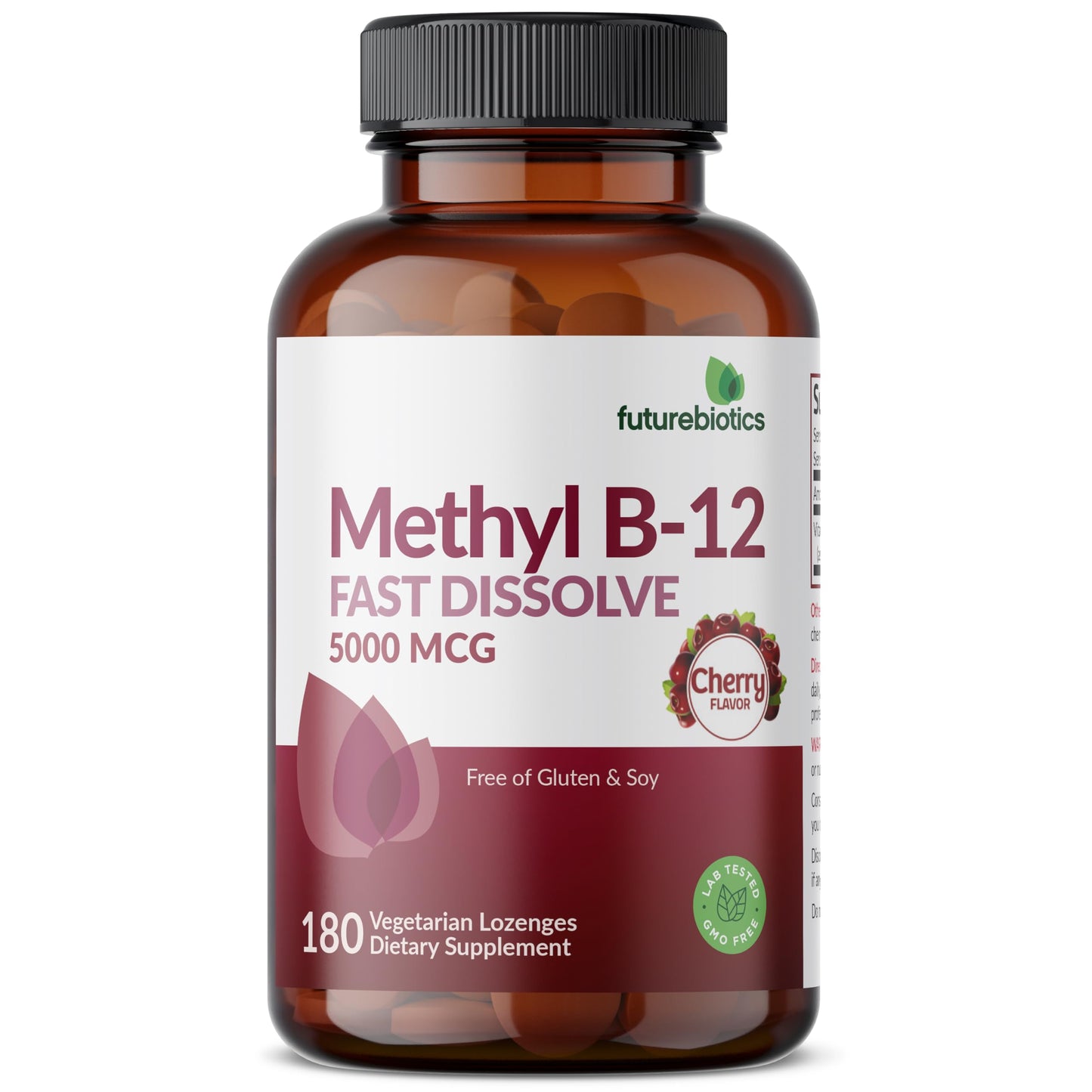 Vitamina B12 5000 MCG sabor cereza no OGM