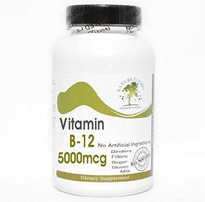 Vitamina B-12 5000mcg Naturetition suplemento frasco