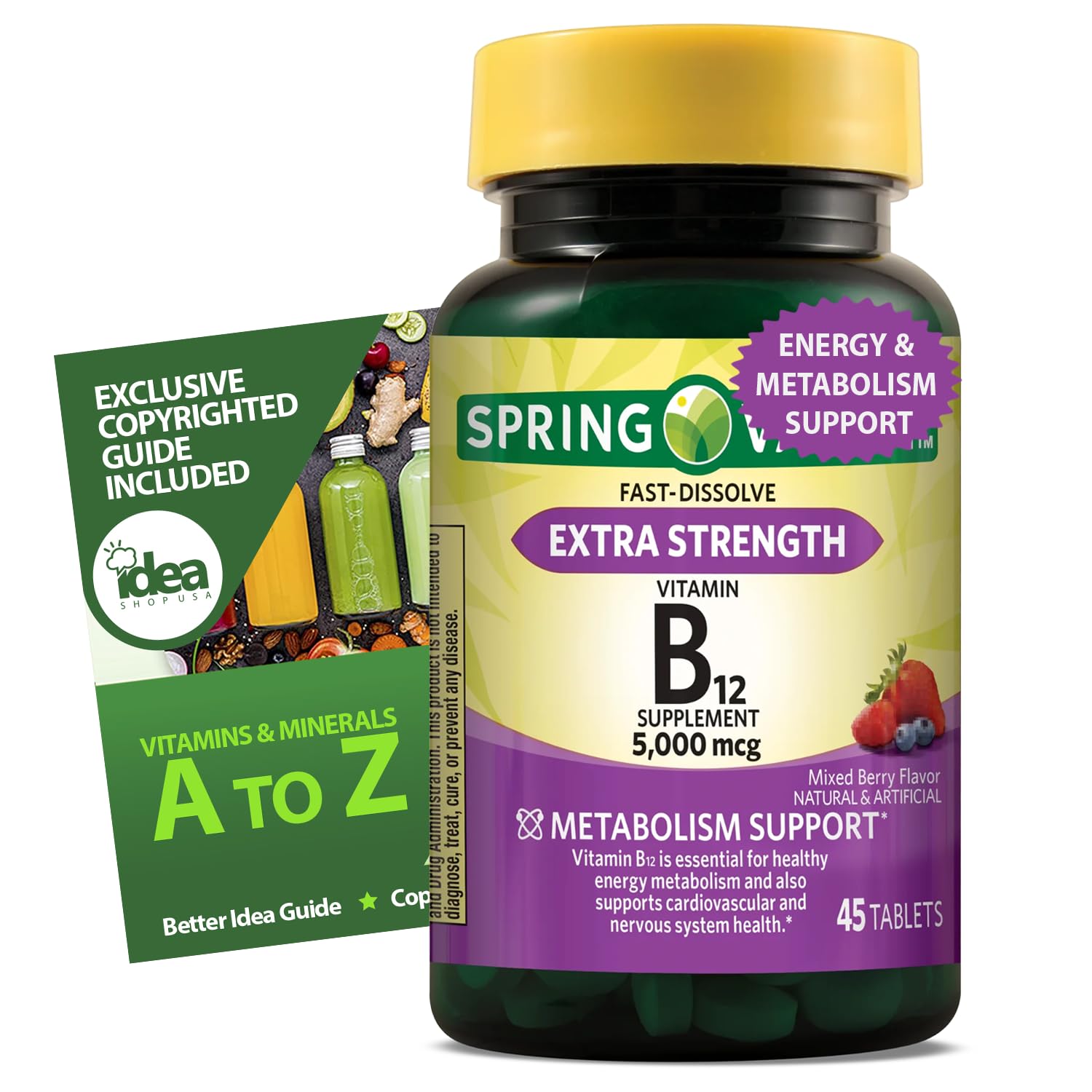 Tabla de vitamina B12 5000mcg rápida disolución en cereza