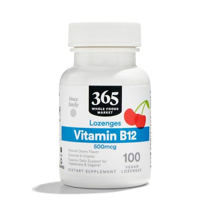 Vitamina B12 500mcg 365 Whole Foods Market paquete de 100