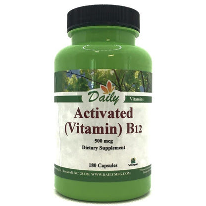 Vitamina B12 activada Daily Manufacturing botella blanca