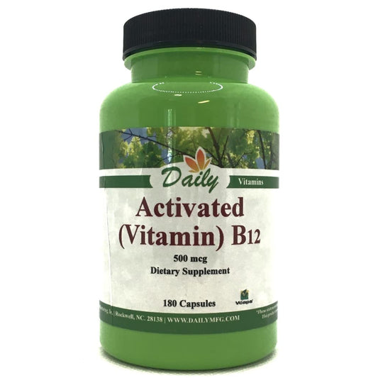 Vitamina B12 activada Daily Manufacturing botella blanca