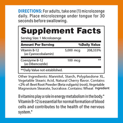 Vitamina B12 alta dosis para metabolismo