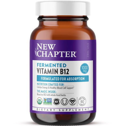 Vitamina B12 fermentada New Chapter botella 60 tabletas