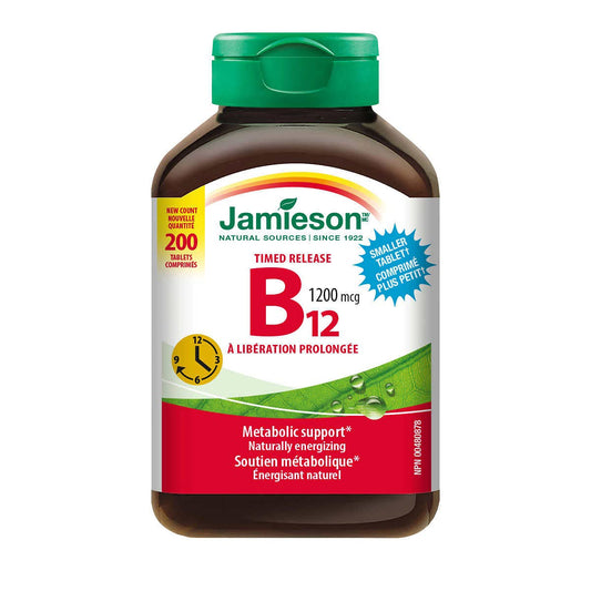 Vitamina B12 Jamieson 1200 mcg tabletas caja