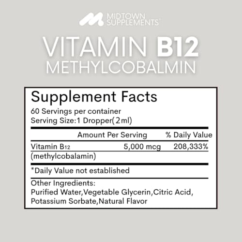 Vitamina B12 líquida para energía y metabolismo