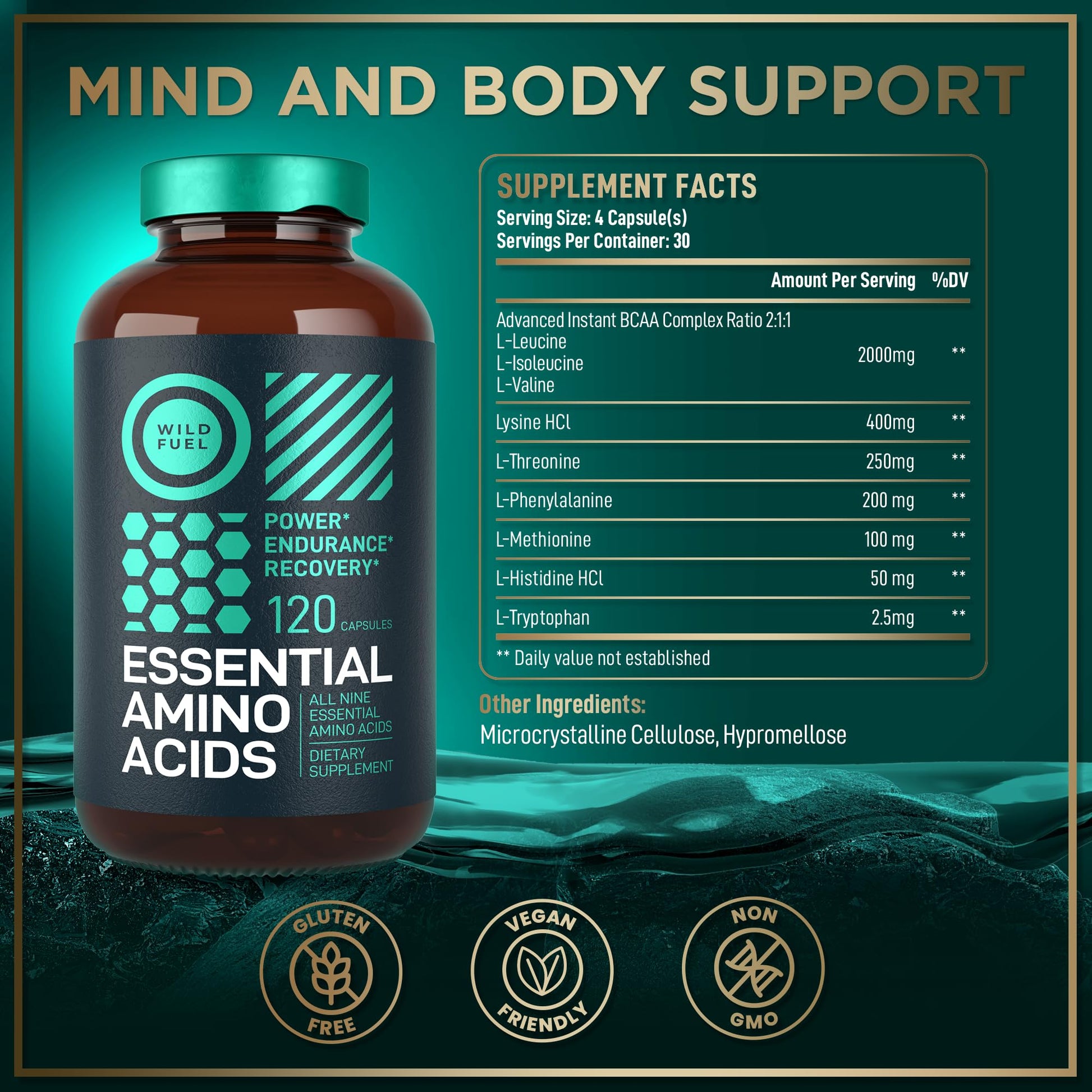 Vitamina B12 líquida vegana WILD FUEL con gotas sublinguales