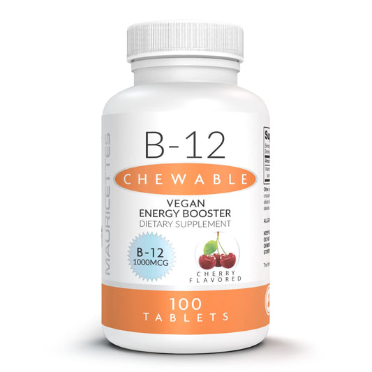 Vitamina B12 masticable sabor cereza paquete Mauricettes