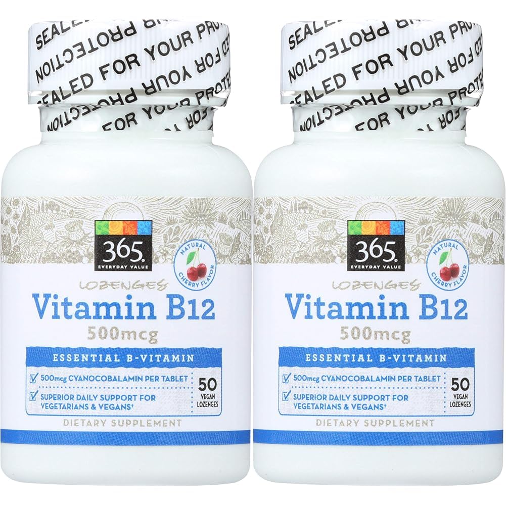 Tabletas masticables vitamina B12 sabor cereza 365 Everyday Value
