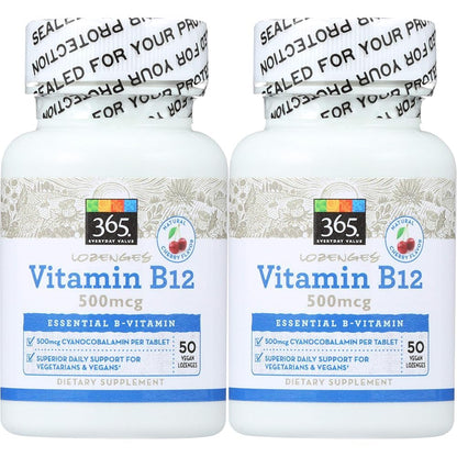 Tabletas masticables vitamina B12 sabor cereza 365 Everyday Value