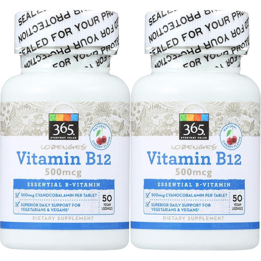Tabletas masticables vitamina B12 sabor cereza 365 Everyday Value