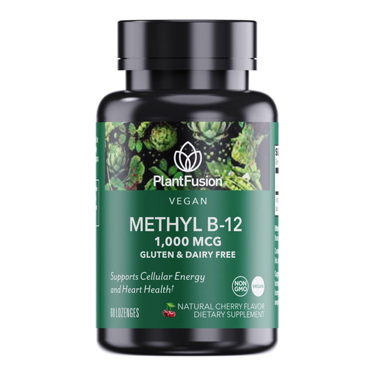 Vitamina b12 metilada 1000 mcg PlantFusion pastilla sabor cereza