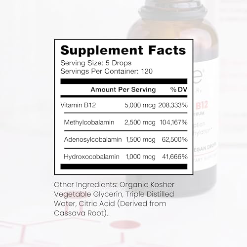 Vitamina B12 metilada líquido Pure TheraPro suplemento vegano