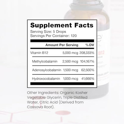 Vitamina B12 metilada líquido Pure TheraPro suplemento vegano