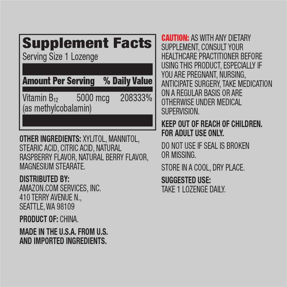 Vitamina b12 metilcobalamina amazon elements sabor berry