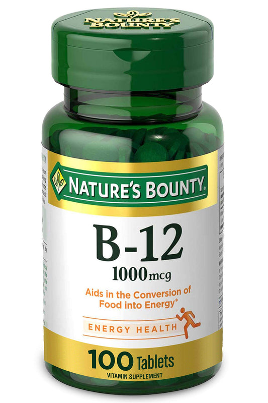 Vitamina B12 Nature's Bounty 1000 mcg frasco