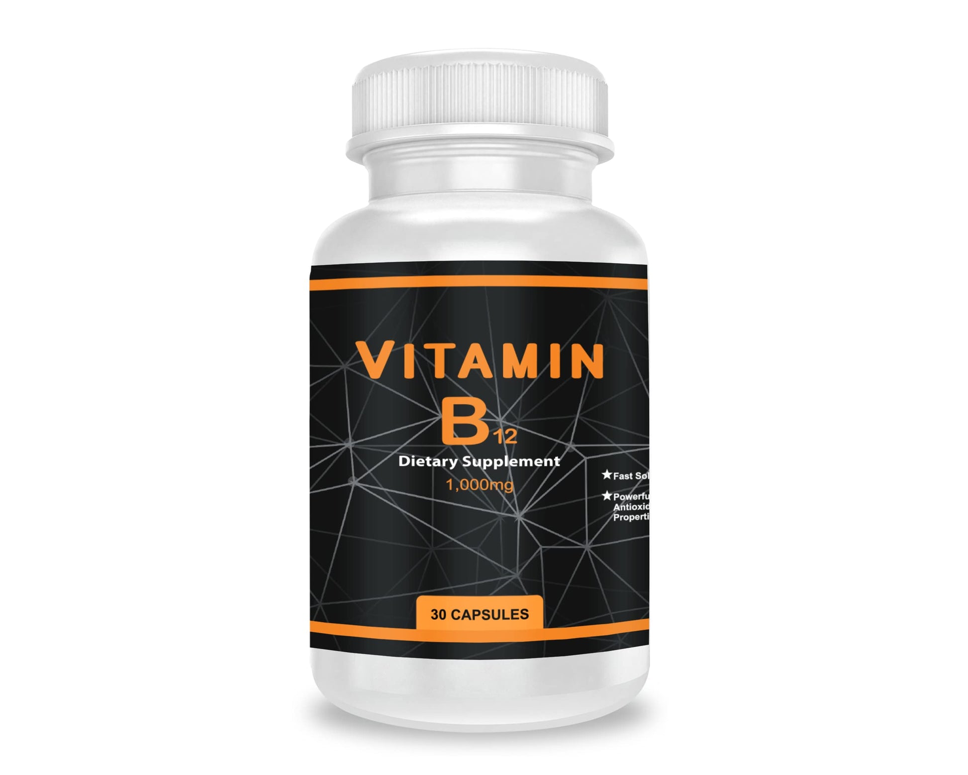 Botella de vitamina b12 qei 1000mg con 30 cápsulas