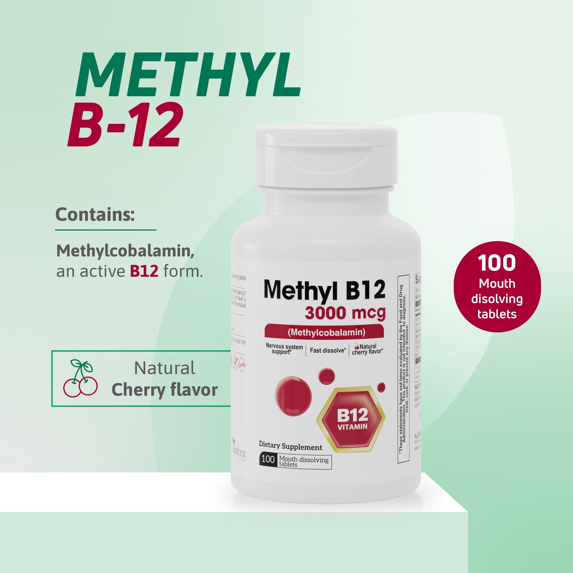 Vitamina b12 para soporte nervioso y energía rápida