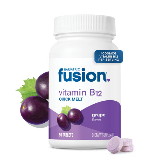 Tabletas Vitamina B12 Sublingual Bariatric Fusion sabor uva