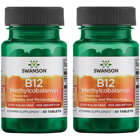 Vitamina B-12 Swanson metilcobalamina 60 tabletas paquete 1