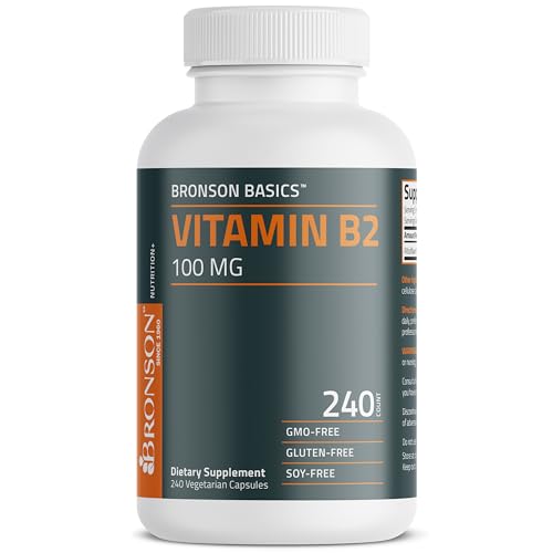 Vitamina B2 100mg Bronson en cápsulas vegetarianas