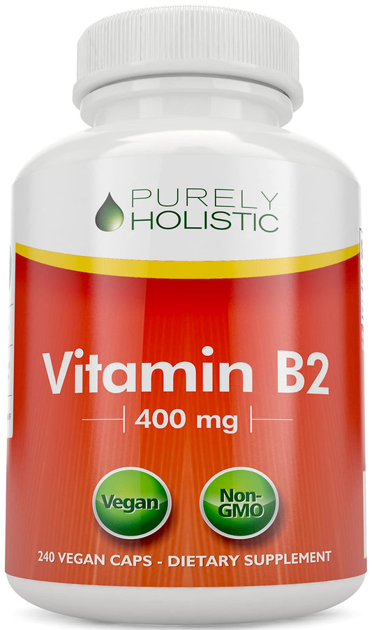 Vitamina B2 Purely Holistic 400mg cápsulas veganas