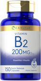 Vitamina B2 Riboflavina 200mg Carlyle frasco 150 cápsulas