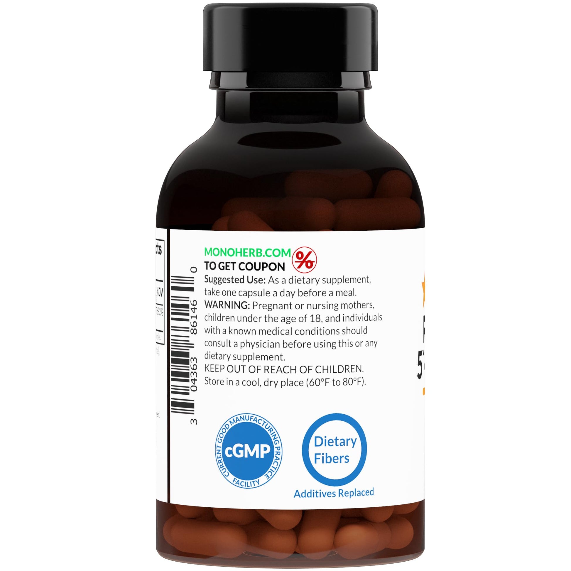 Vitamina b2 riboflavina monherb cápsulas veganas sin gluten