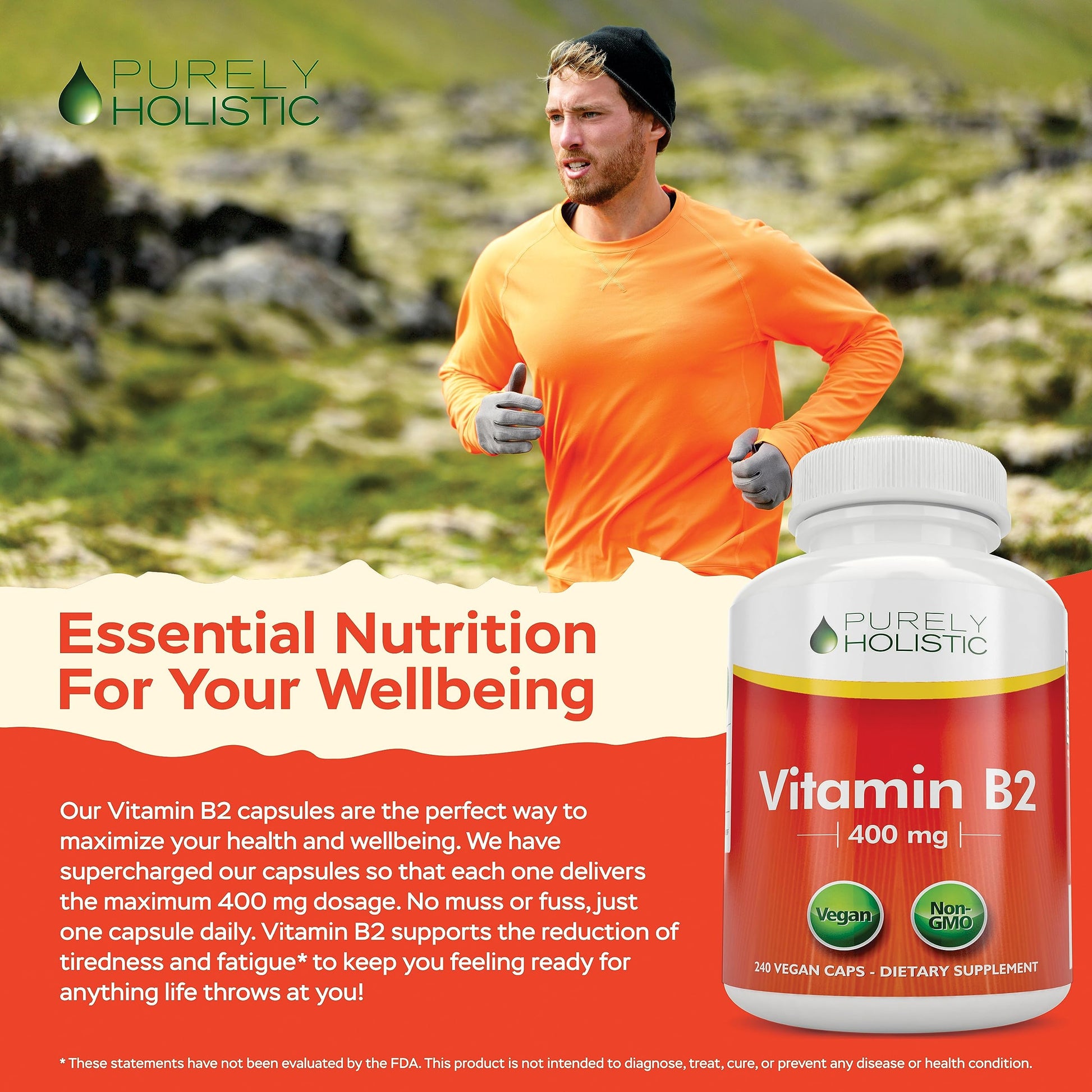 Vitamina B2 riboflavina para salud celular Purely Holistic